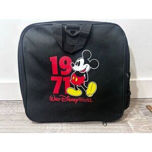 Walt Disney World 1971 Mickey Mouse Foldable Black Travel Gym Tote Duffel Bag